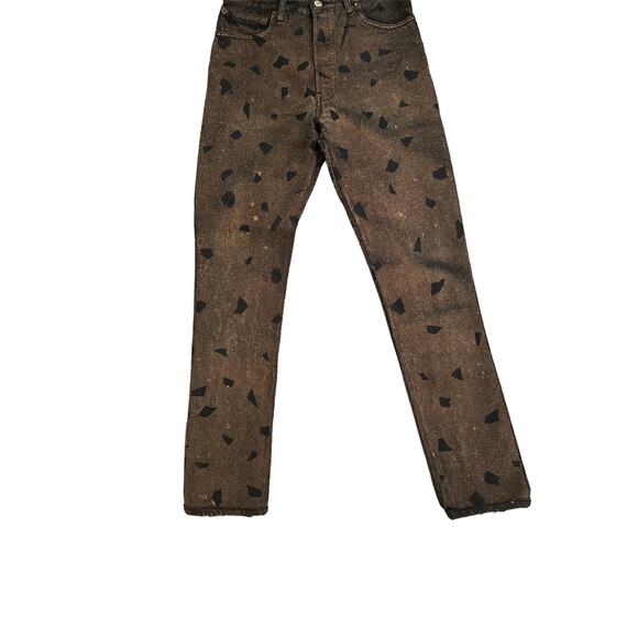 RE/DONE x Levis Collection Women’s Brown Paint Splatter Black Skinny Jeans Sz 26 - Picture 4 of 8